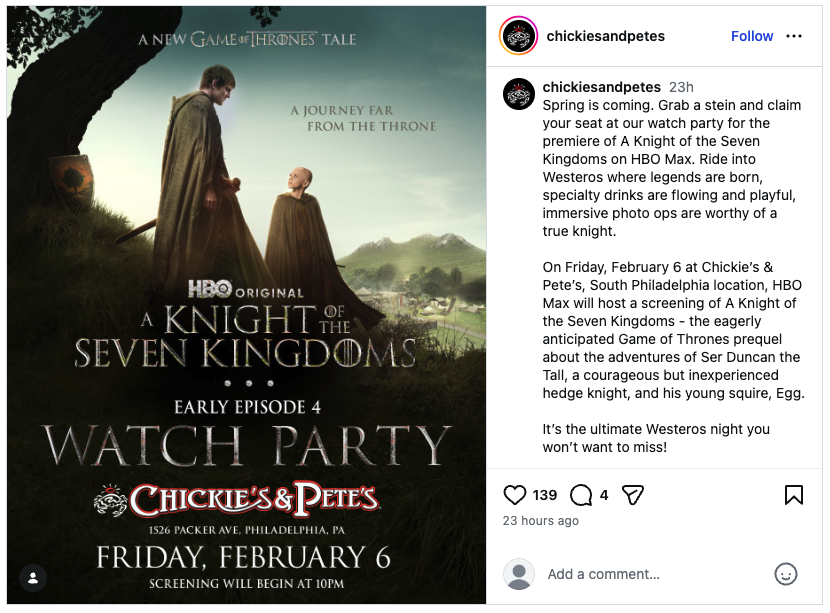Chickies & Petes - Instagram Post